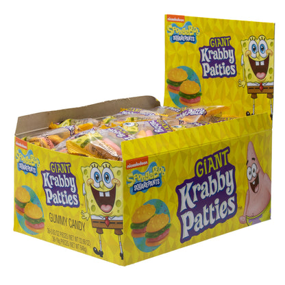 SpongeBob SquarePants Giant Original Krabby Patties Gummy Candy, 36 Count
