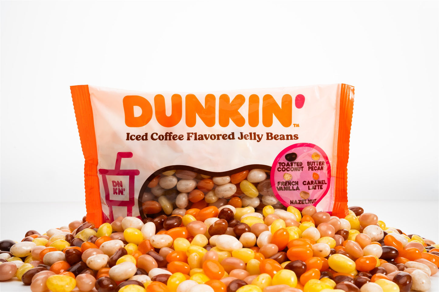 Package facing front on top of assorted jelly beans