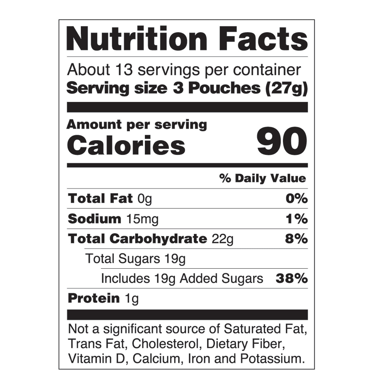 nutrition facts