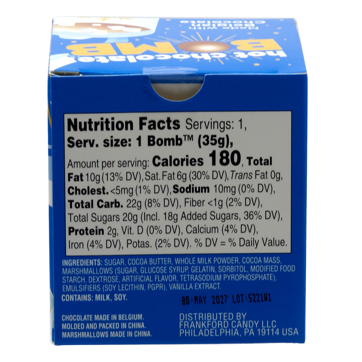 Nutrition Facts of Original Hot Chocolate BOMB®