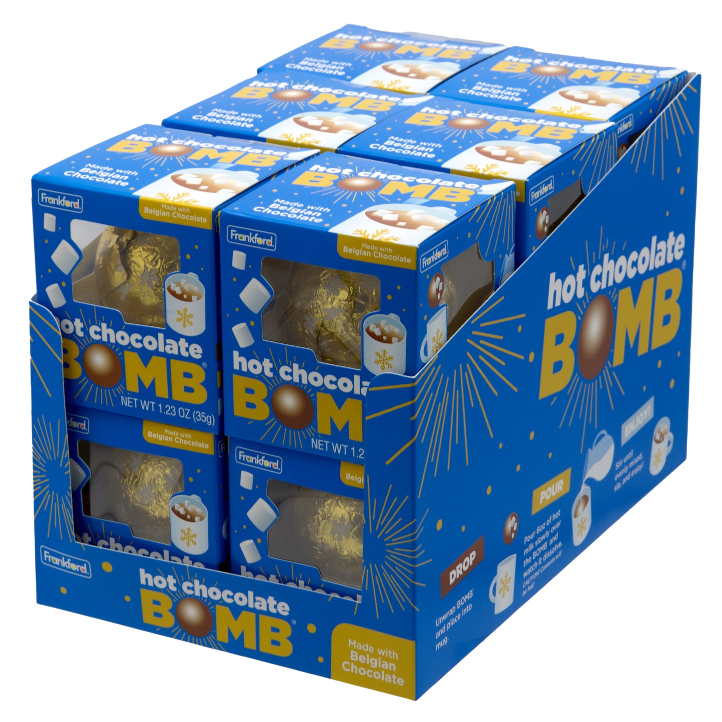 Display of hot chocolate BOMB®