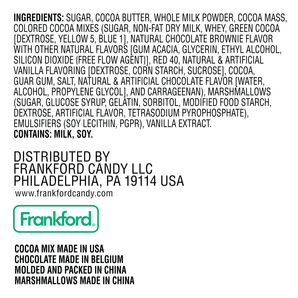 Ingredients for hot cocoa bombs