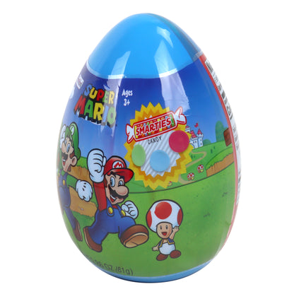 Plastic egg covered in super mario character