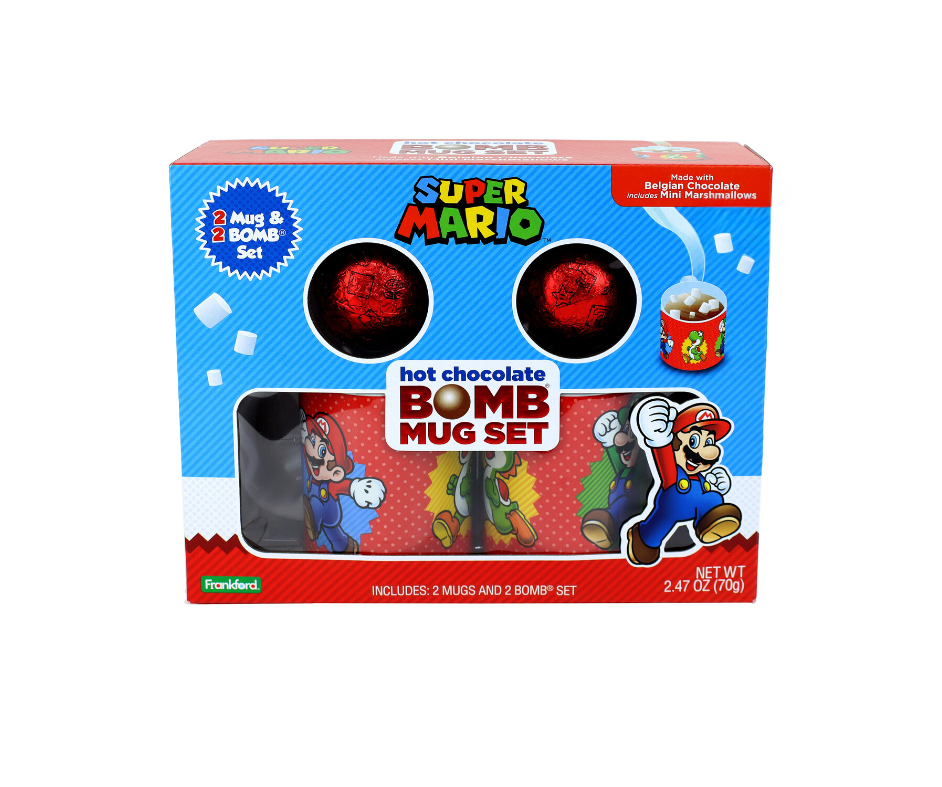 Mario Hot Chocolate BOMB® Mug 2 Pack Gift Set