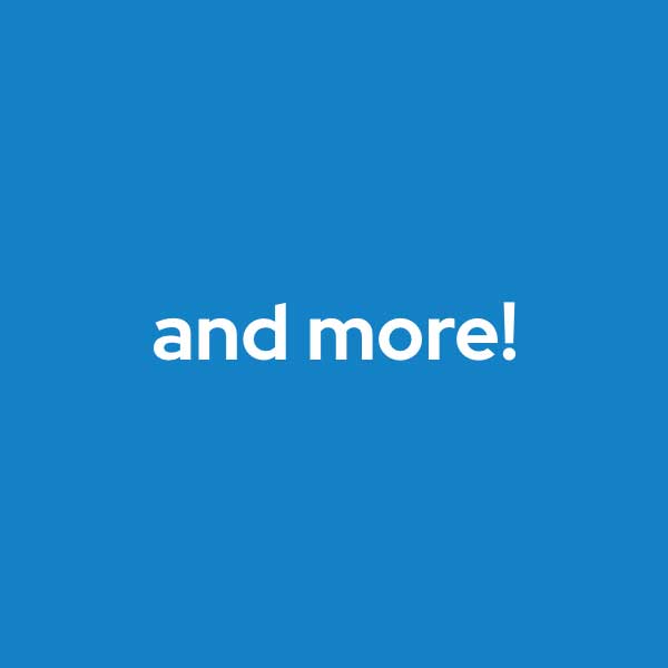 a blue square with the words