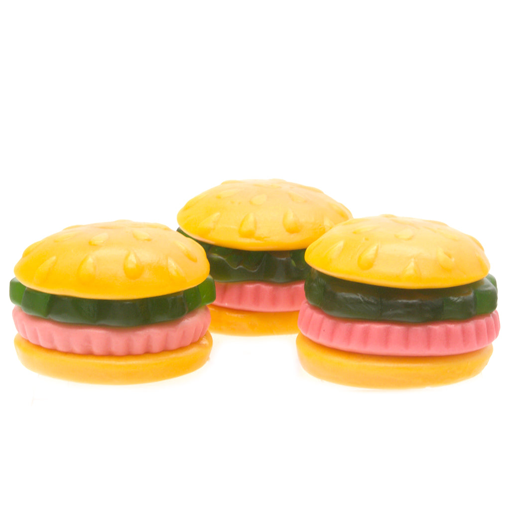 three large krabby patties sliders gummies