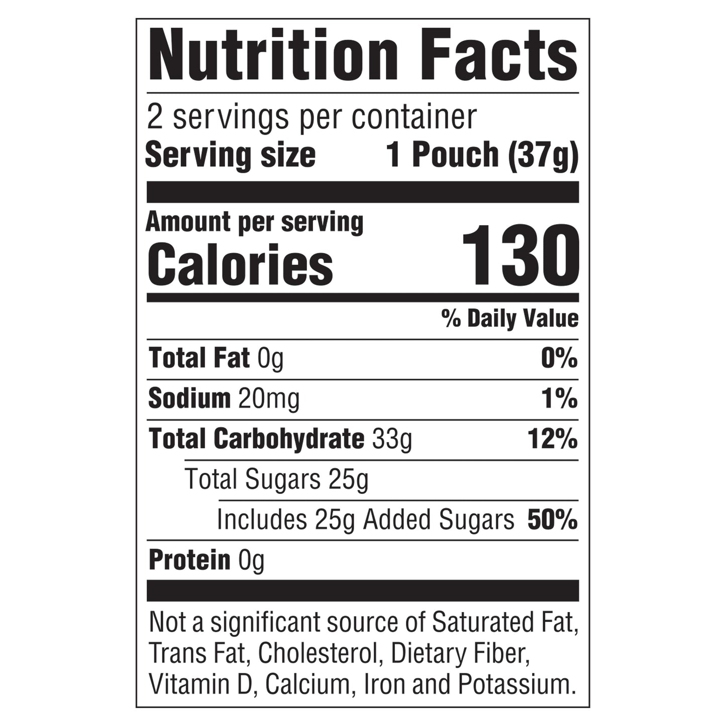 nutrition facts