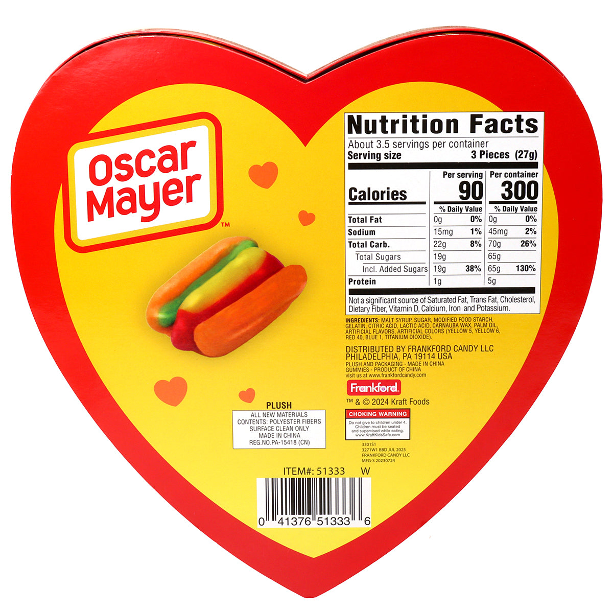 back of a heart shaped box with nutrition label