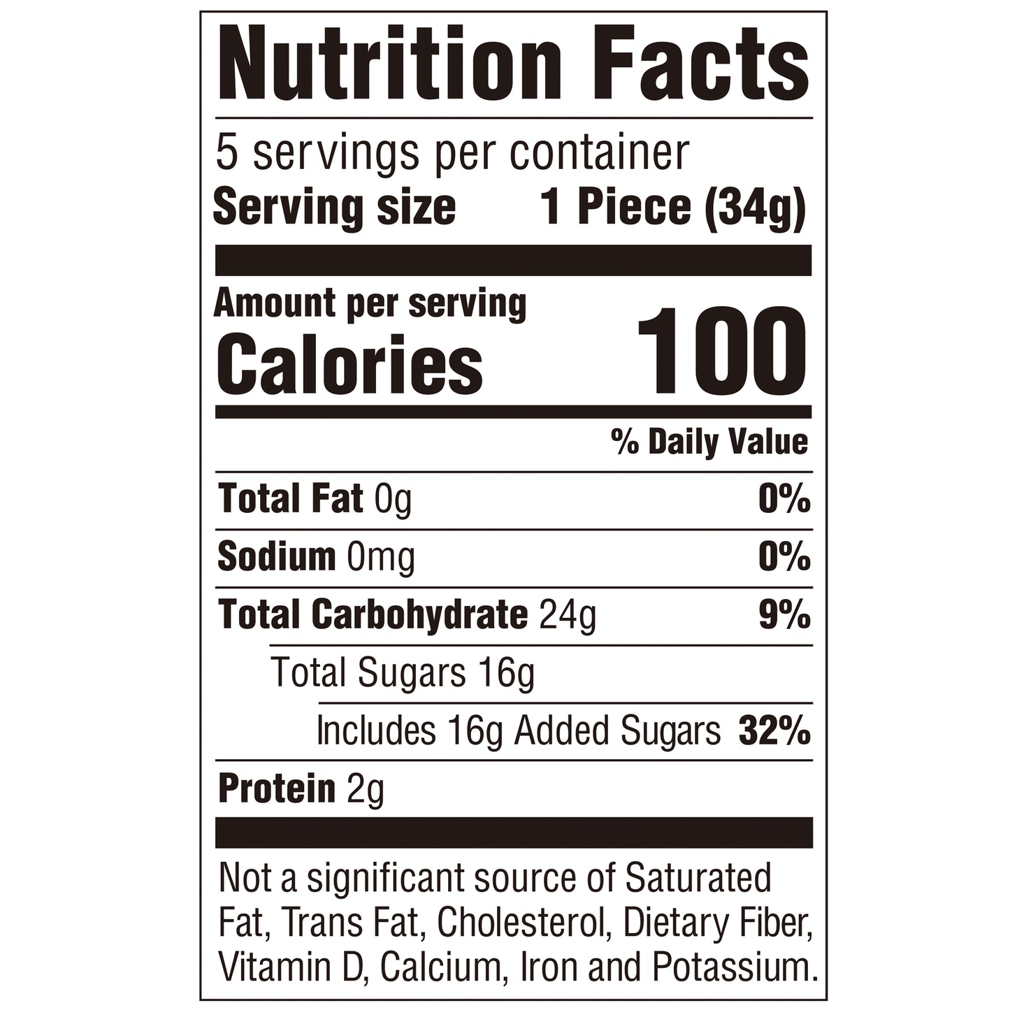 nutrition facts for Oscar Mayer Gummy Bacon