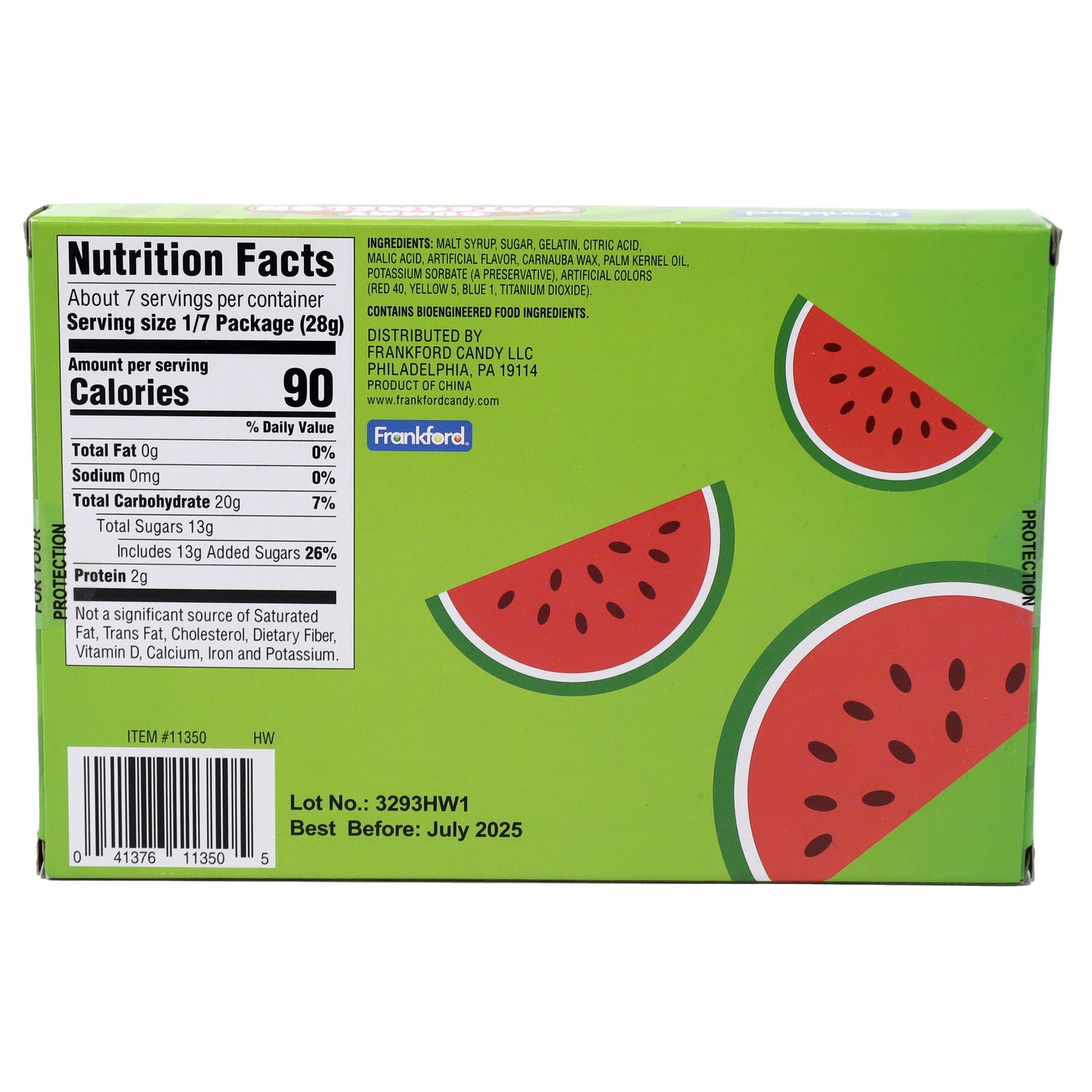 Frankford Watermelon Slice Giant Gummy Candy, 7.05 oz