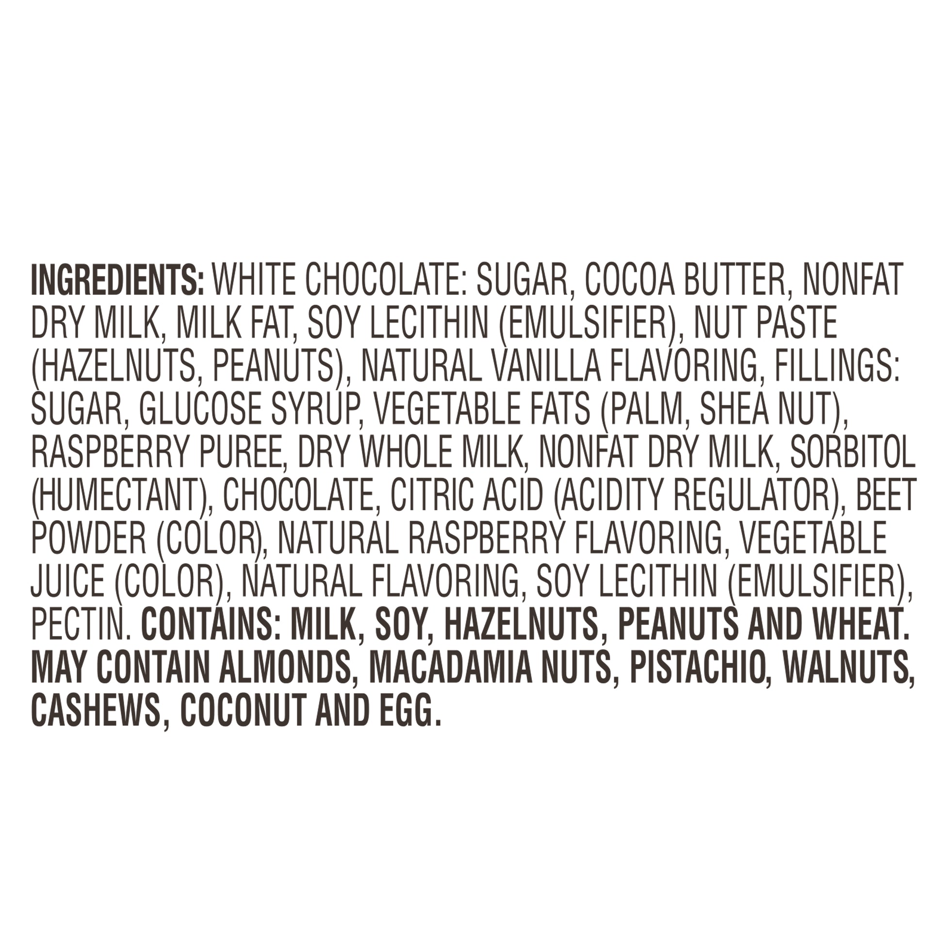 Ingredients Label for Dunkin Jelly Donut Chocolate