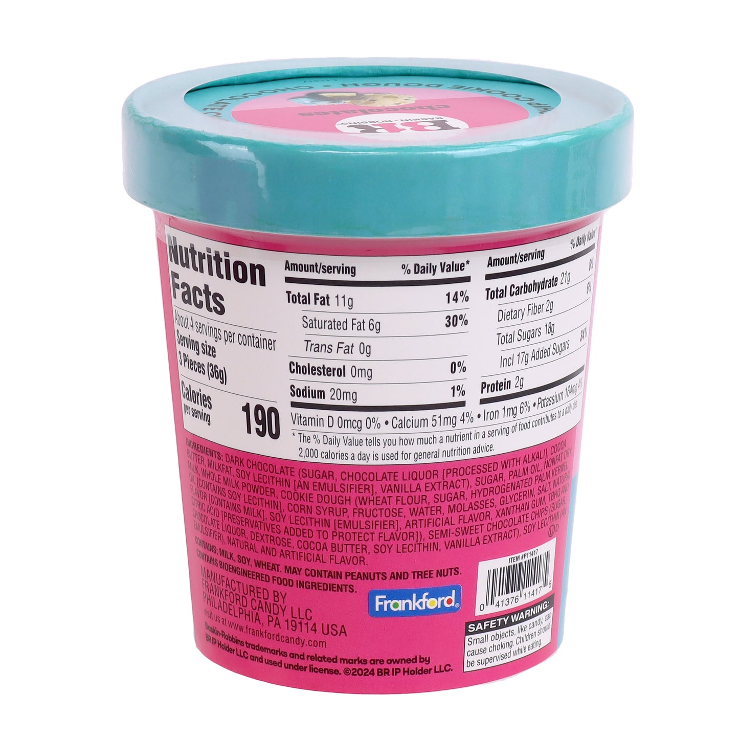 Chocolate Chip Cookie Dough Nutrition Facts