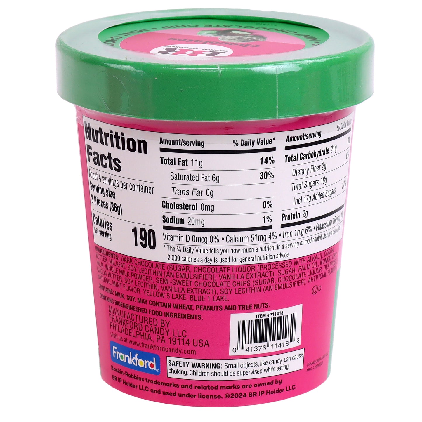 Mint Chocolate Chip flavor nutritional facts