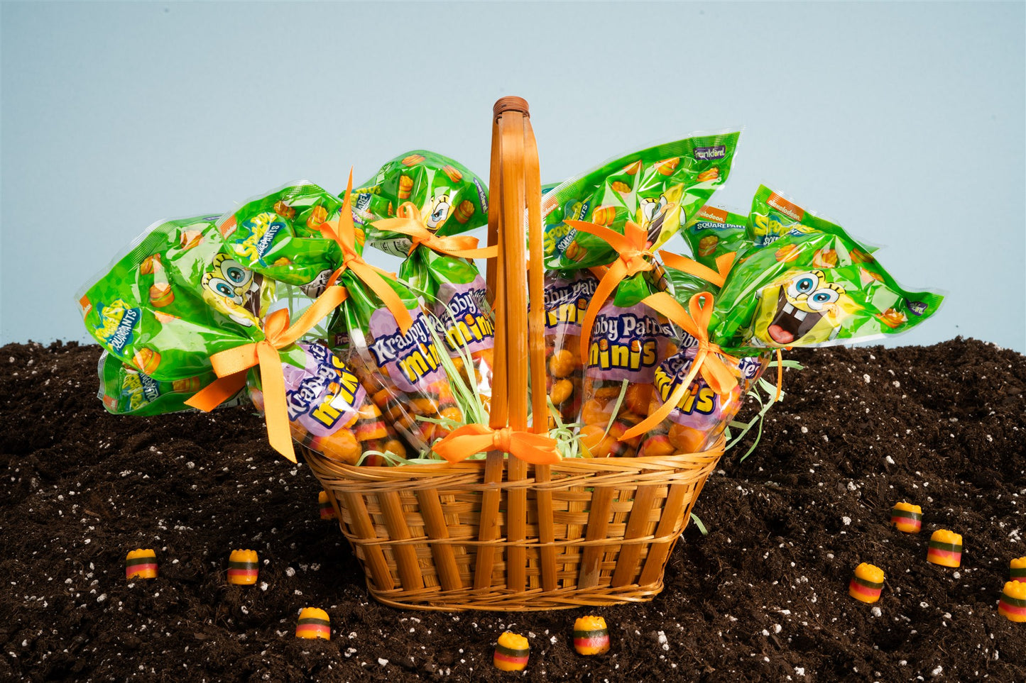 Krabby Patties Minis Gummy Candy Carrot Bag, 12 Pack