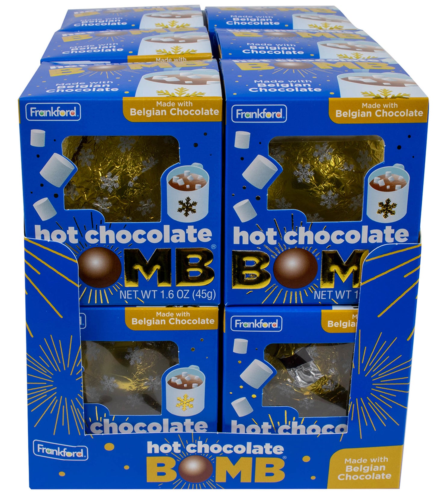 12 pack of original hot chocolate bombs made with belgian chocolate