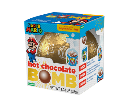 angle of super mario hot chocolate bomb box