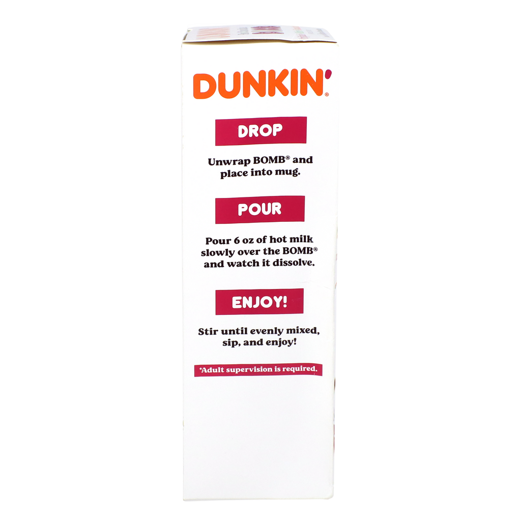 Directions for how to use hot cocoa bombs on the side of the packaging