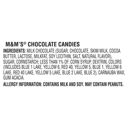 Ingredients for M&M's
