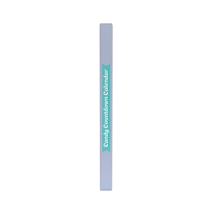 Candy Countdown Calendar with blue and green design on a white background