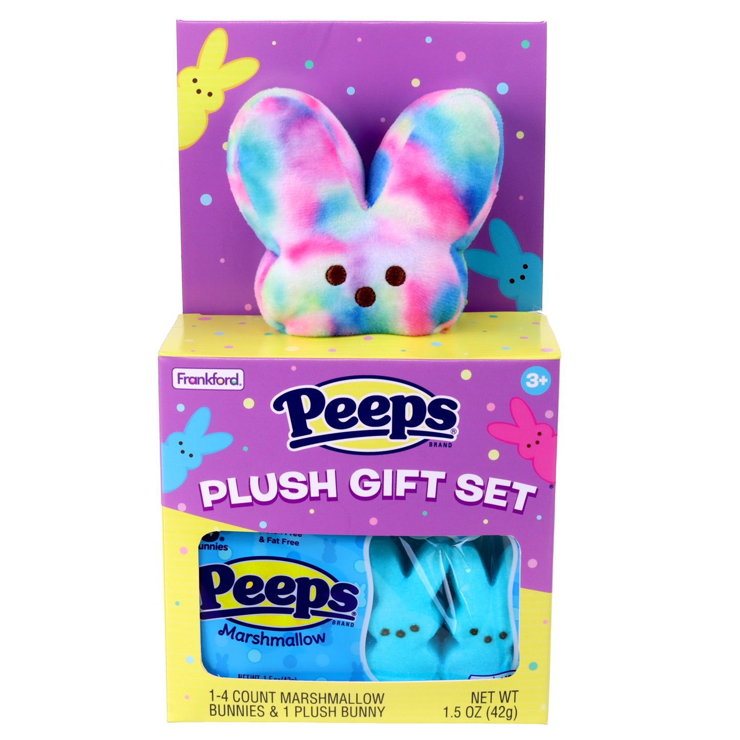 PEEPS® Tie Dye Plush Bunny House Gift Set