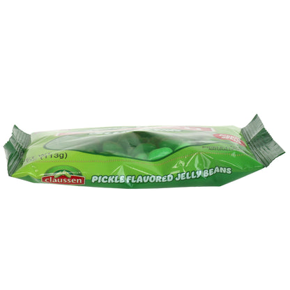 green bag of pickle jelly beans