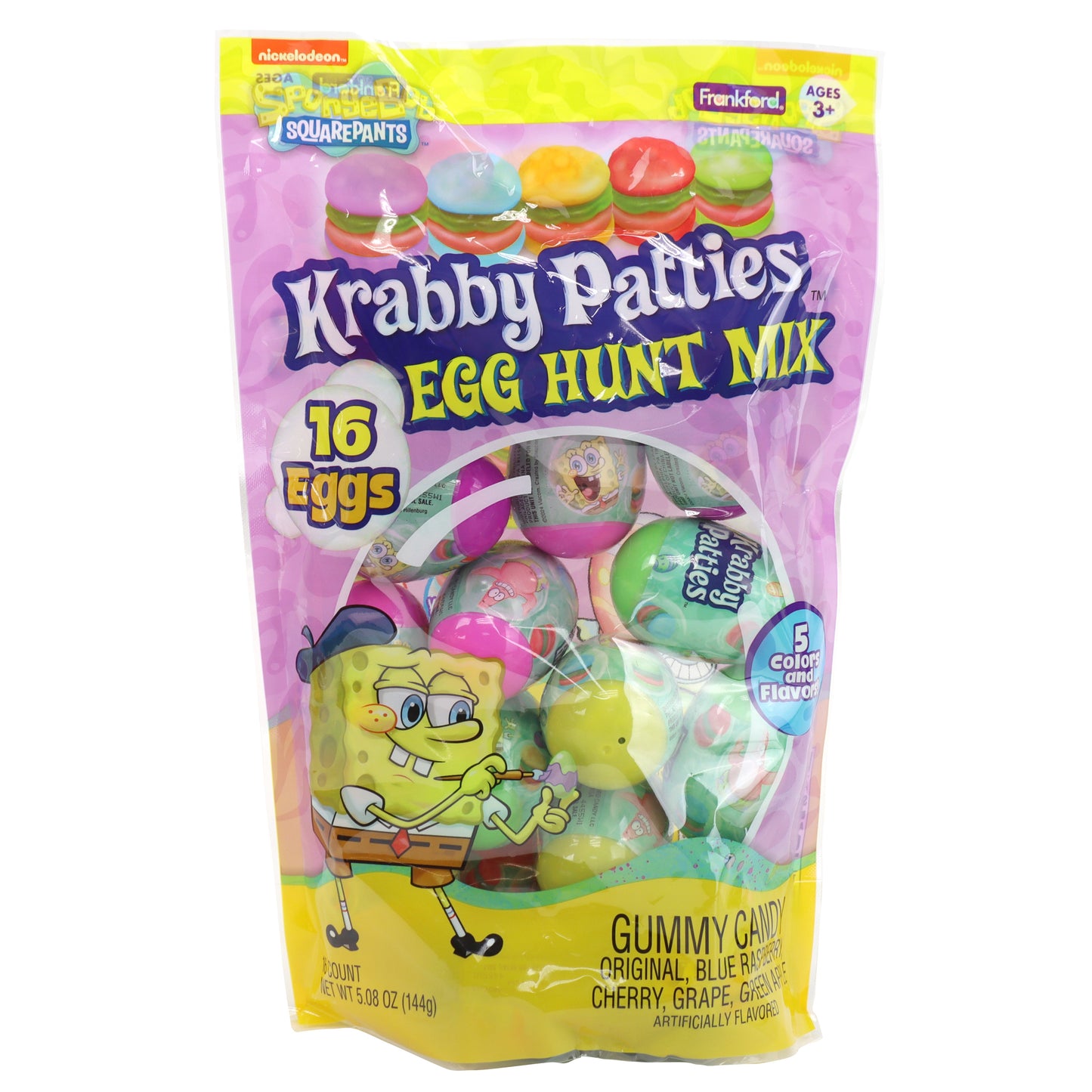 SpongeBob Krabby Patties Plastic Egg Hunt Mix, 16 Ct