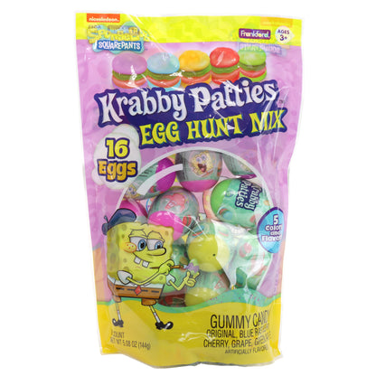 SpongeBob Krabby Patties Plastic Egg Hunt Mix, 16 Ct