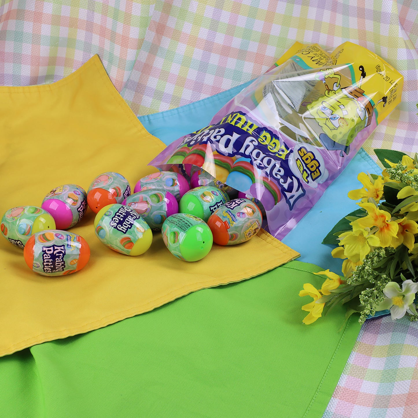 SpongeBob Krabby Patties Plastic Egg Hunt Mix, 16 Ct