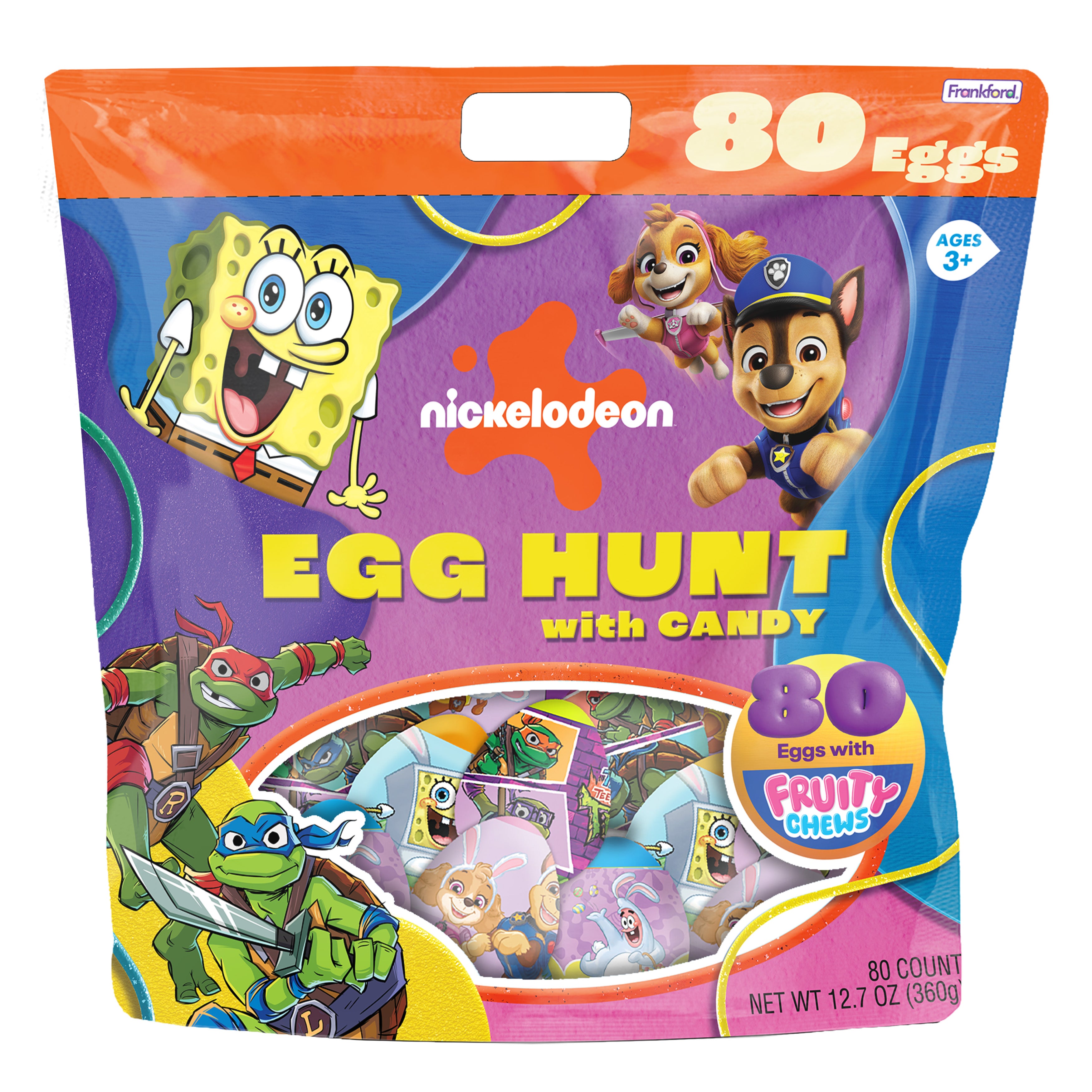 Nickelodeon Assorted Bulk Prefilled Plastic Egg Hunt 80 Count