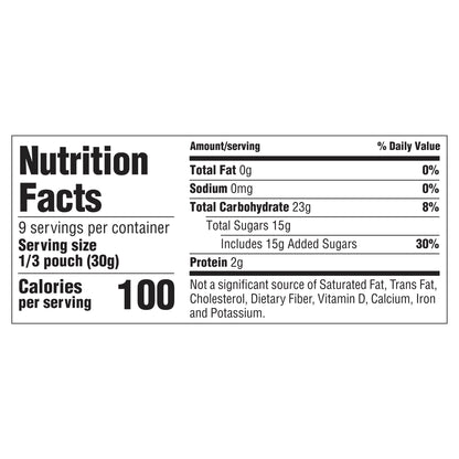 Nutrition Facts for Krabby Patty Sliders Gummies