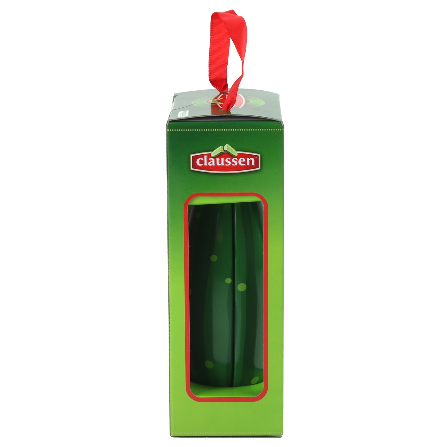 Claussen Pickle Tin Ornament with Gummy Candy, 2 Pack