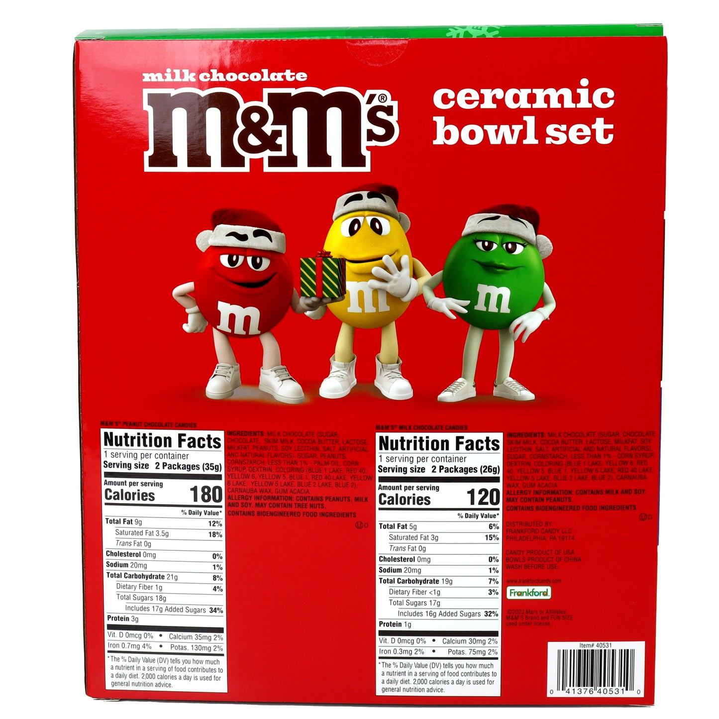 Mars M&M's Bowl Gift Set, 4 Pack