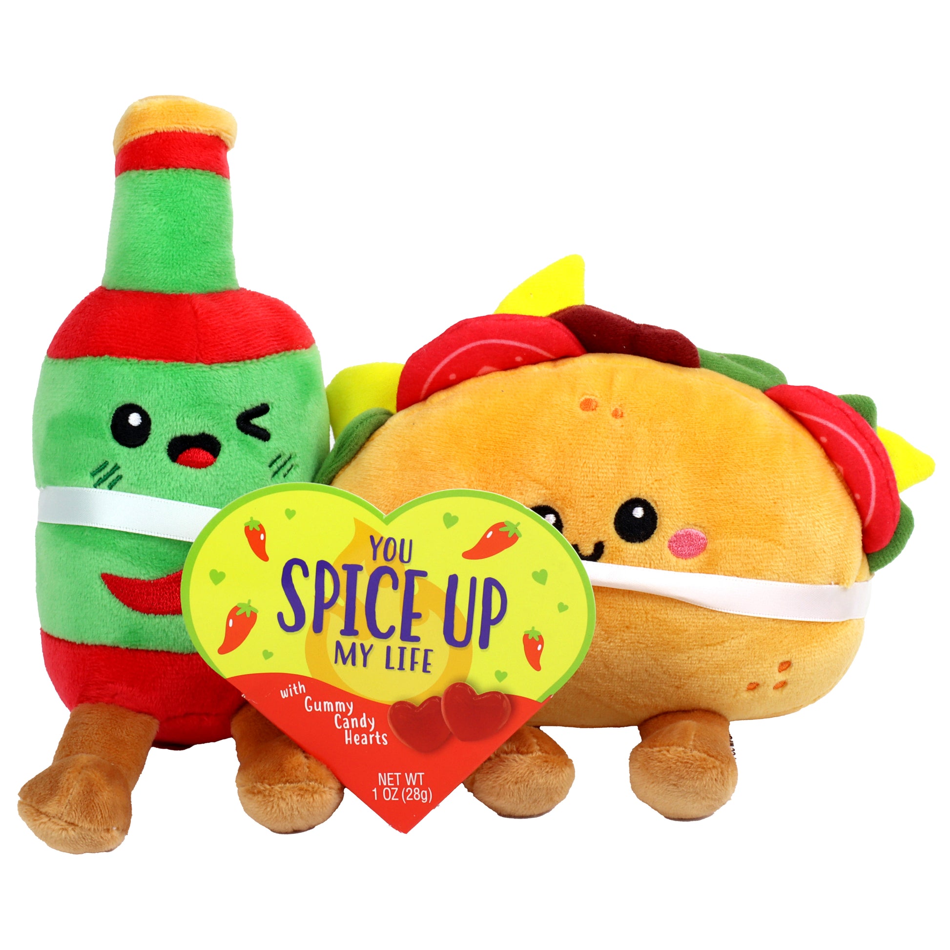 Taco Hot Sauce Valentine's Day Date Night Plush Toy Gummy