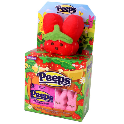 Peeps Bunny Strawberry Plush and Marshmallows