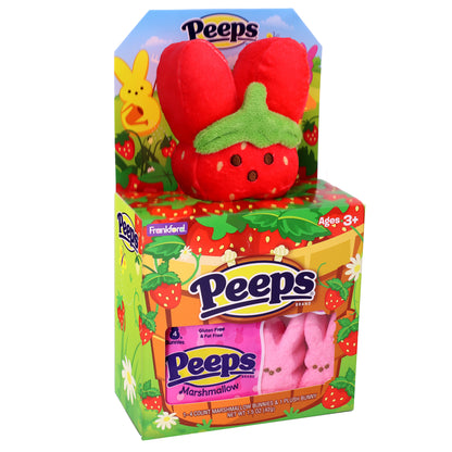 Peeps Bunny Strawberry Plush and Marshmallows