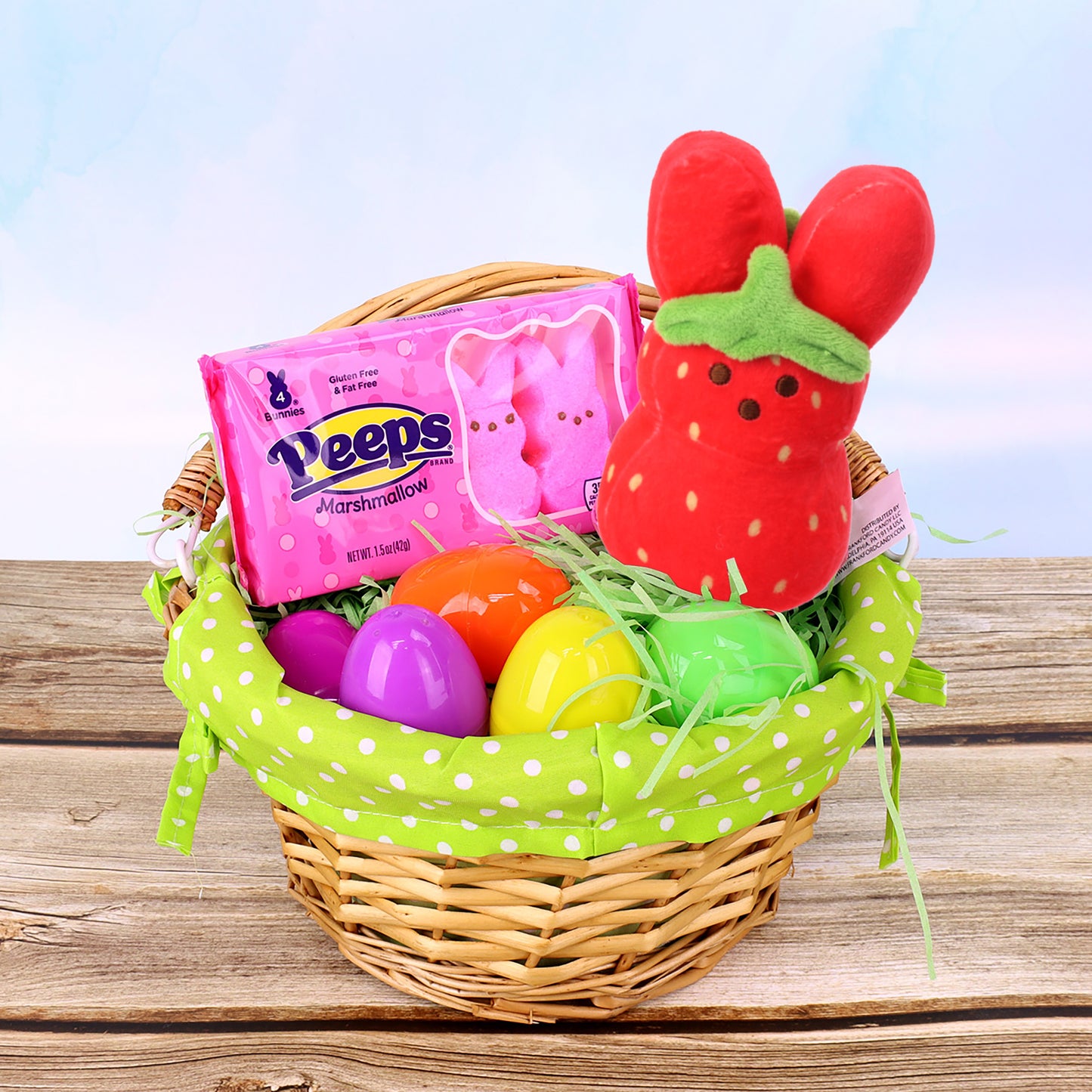 Peeps Bunny Strawberry Plush and Marshmallows