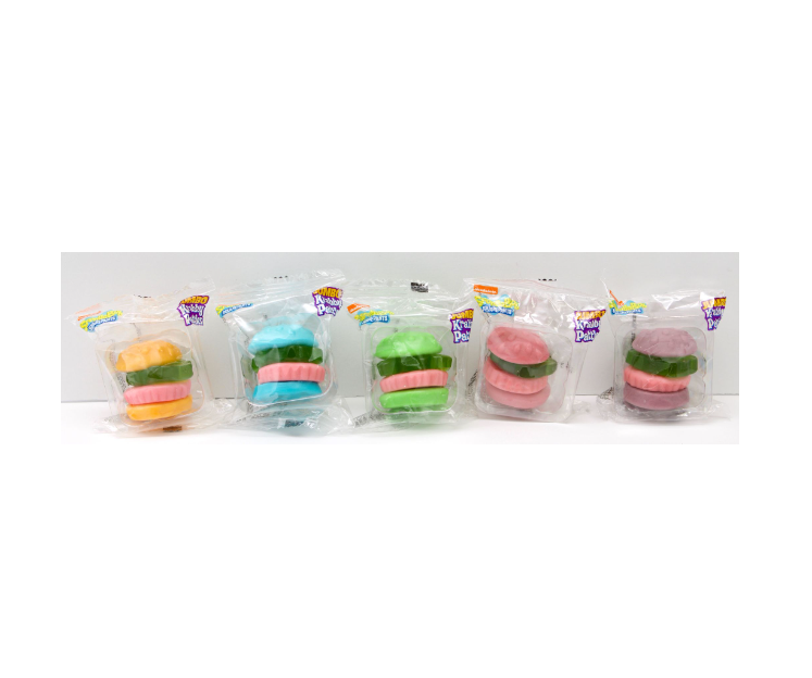 individually wrapped colored krabby patties gummies