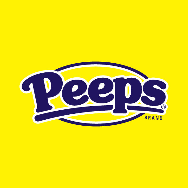 blue Peeps logo on a yellow background