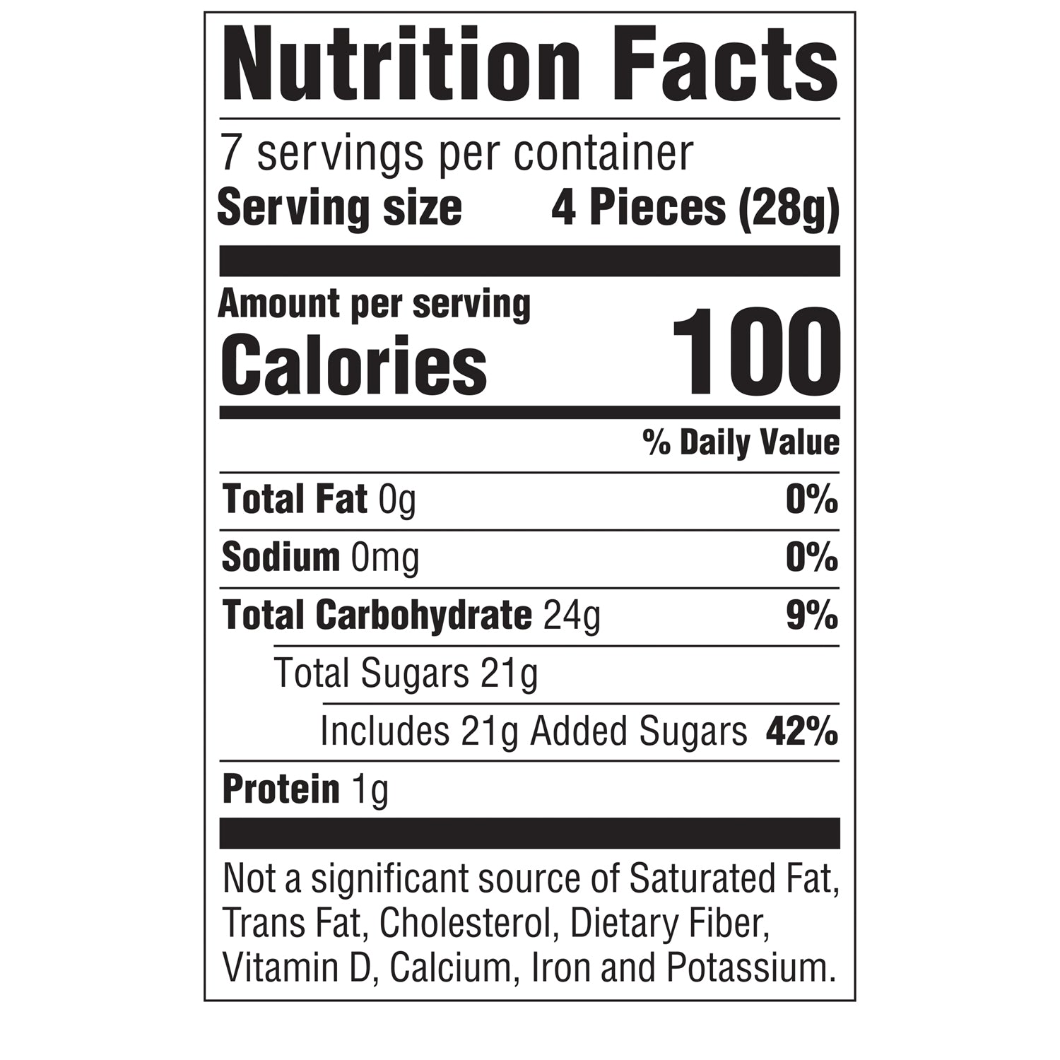 Nutrition facts