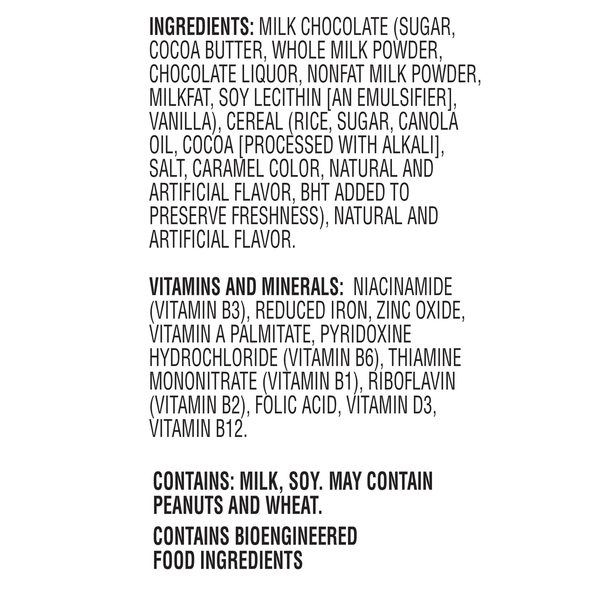 ingredients for Cocoa Pebbles Cereal Bar