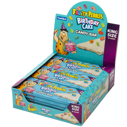 Blue display box with 18 individually wrapped blue candy bars