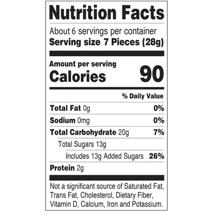 nutrition facts kraft gummy mac n cheese gummy candy