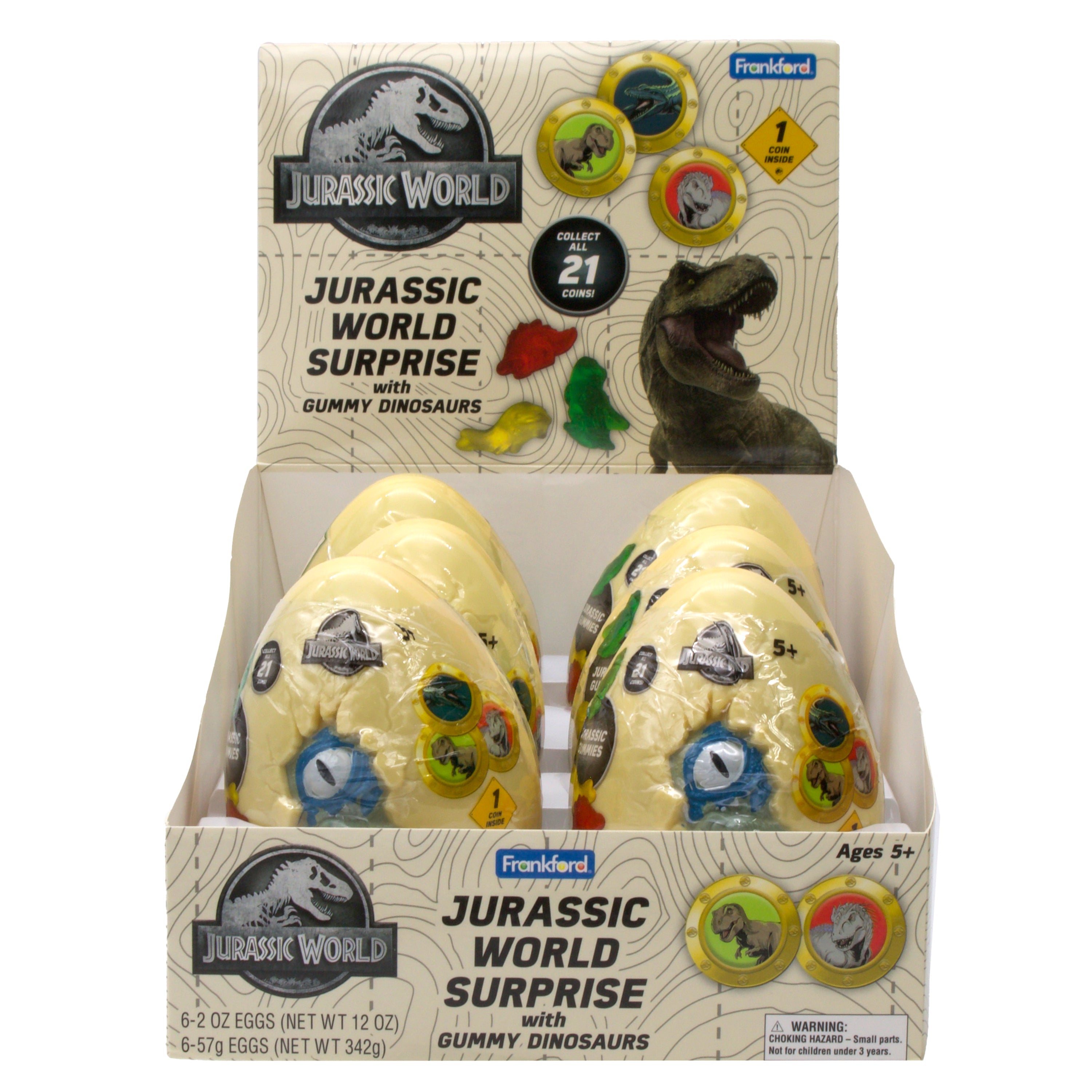 Jurassic World Surprise Collector Coin & Dinosaur Gummy Candy – Frankford  Candy