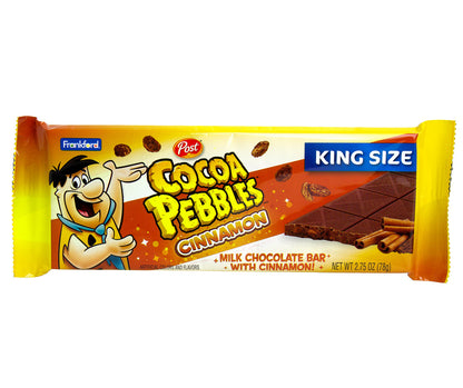 Yellow and orange chocolate bar cover with Fred Flinstone