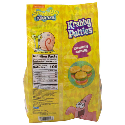 back of yellow bag with nutrition facts and ingredients