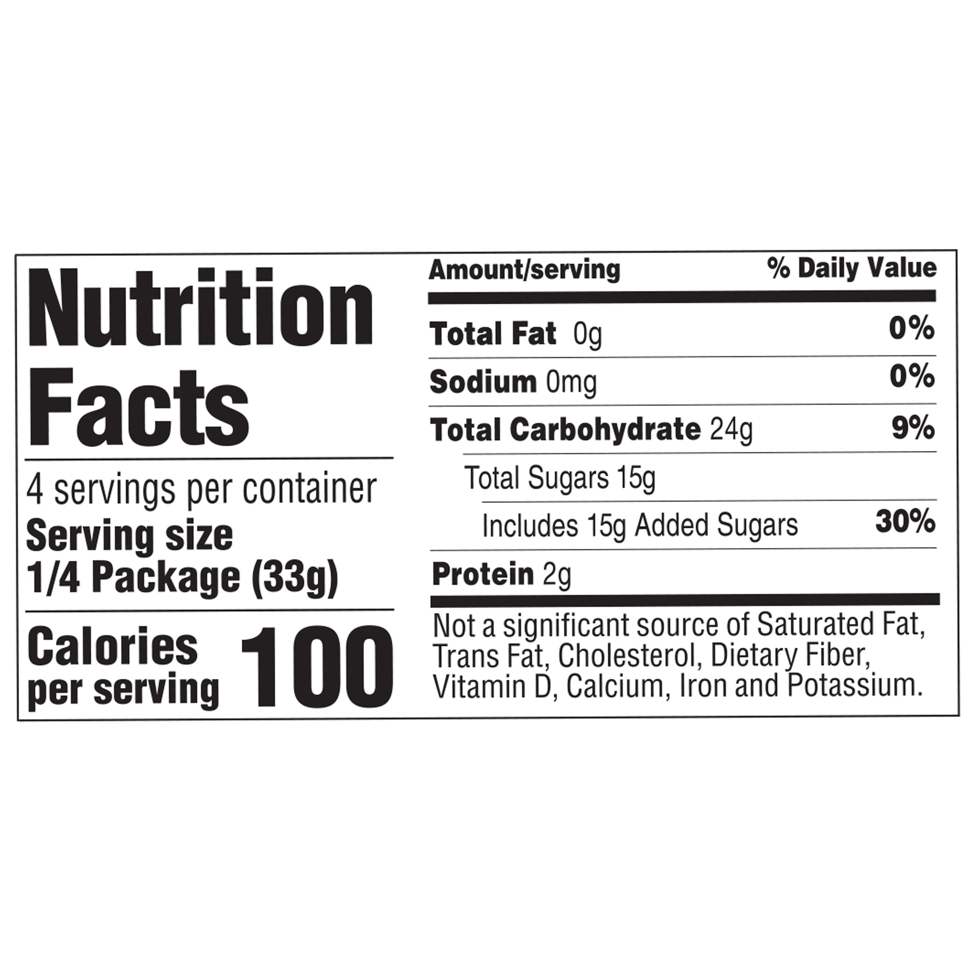 nutrition facts for gummy lunchables
