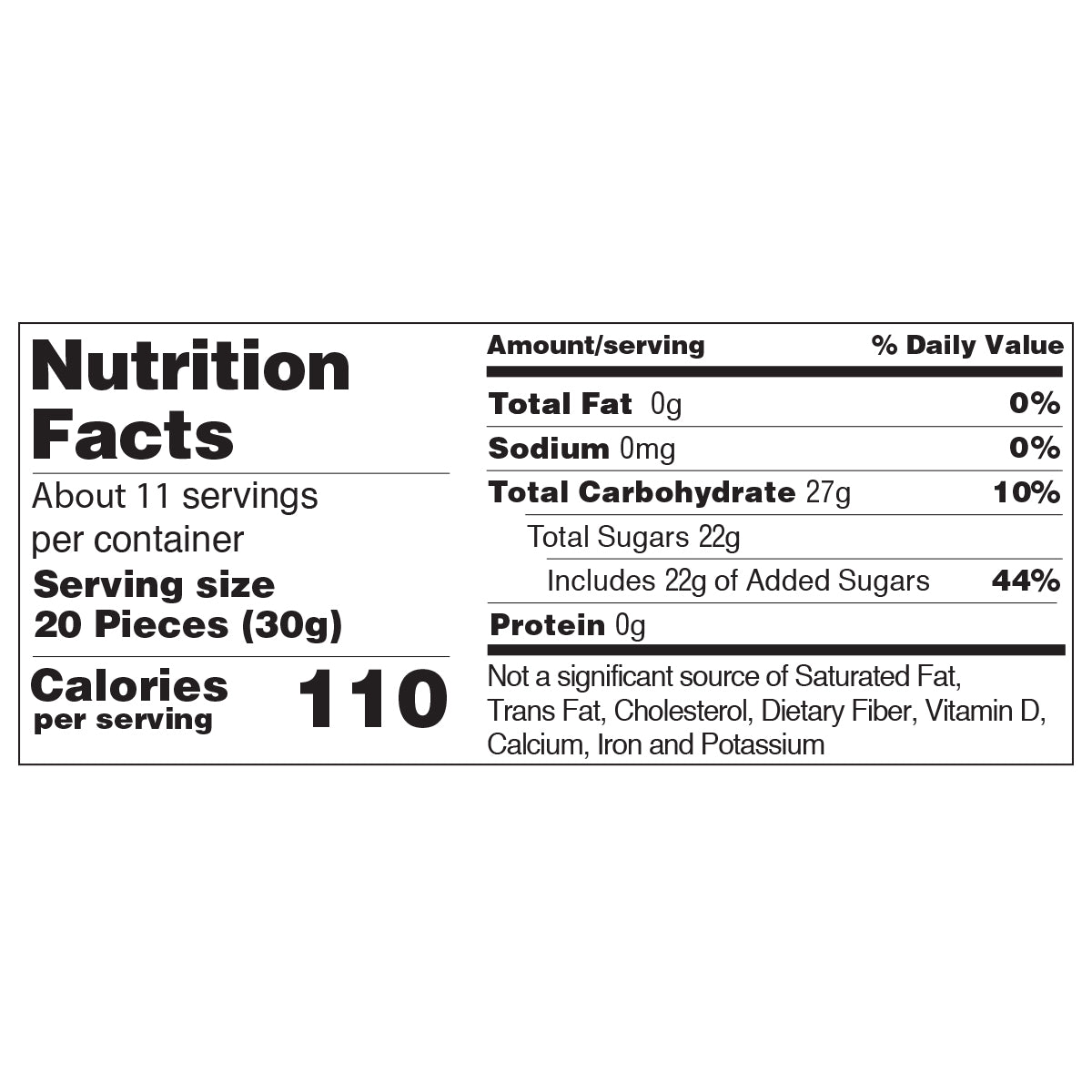 nutrition facts