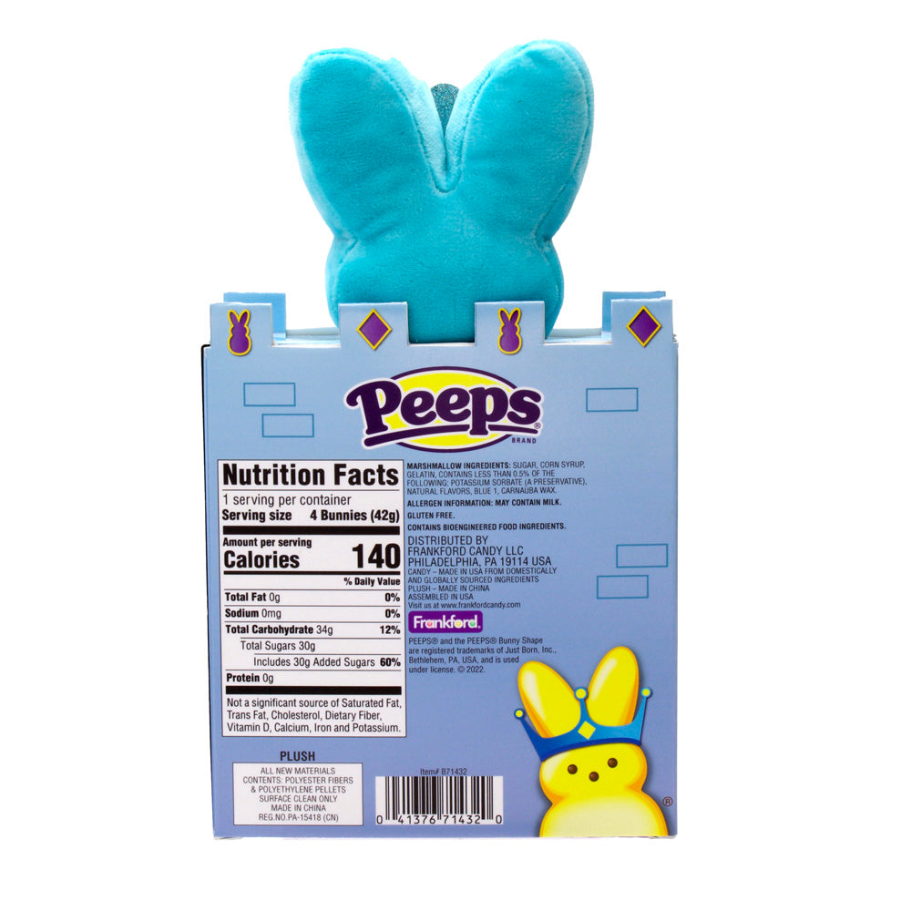 back of blue box with nutrition facts and ingredients