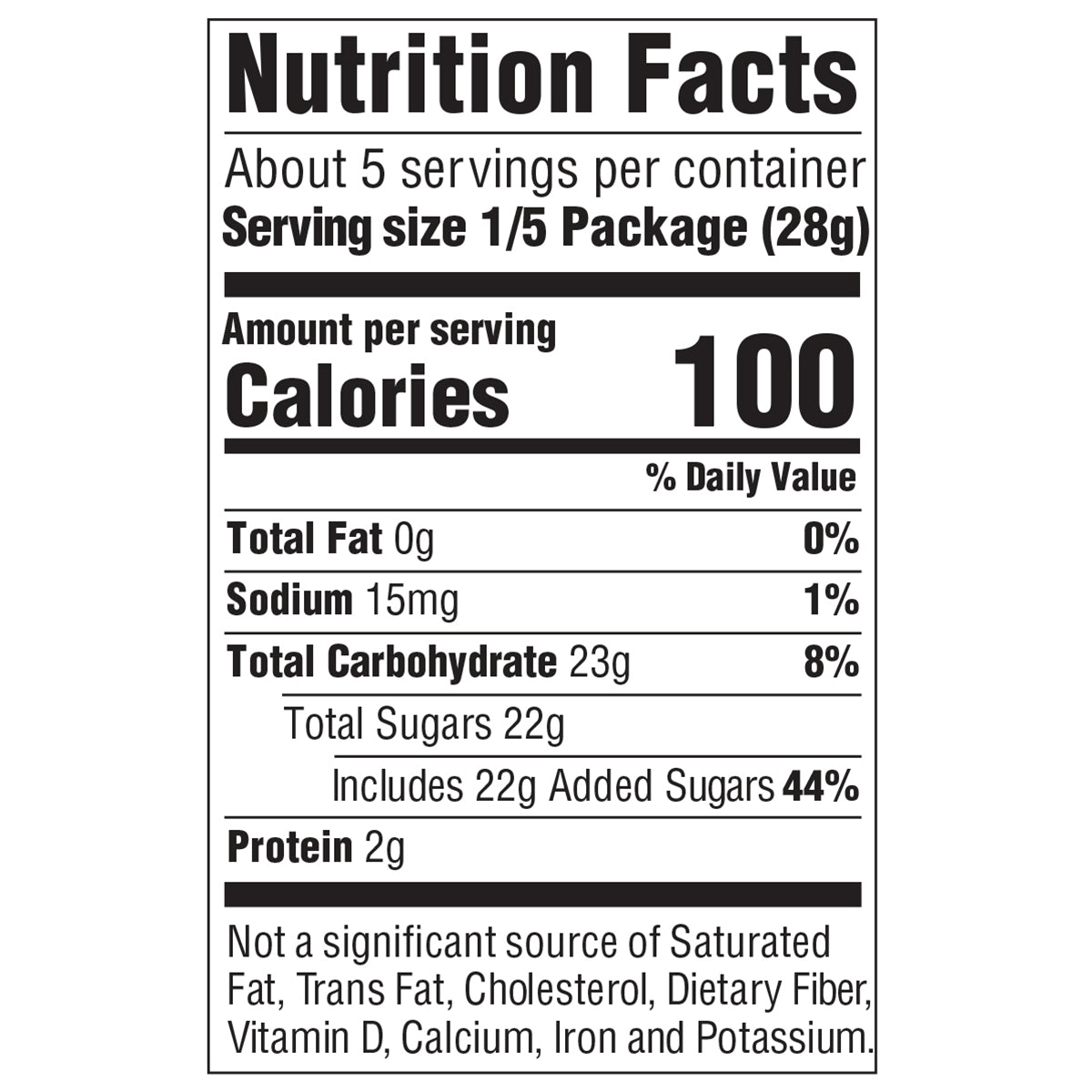 nutrition facts