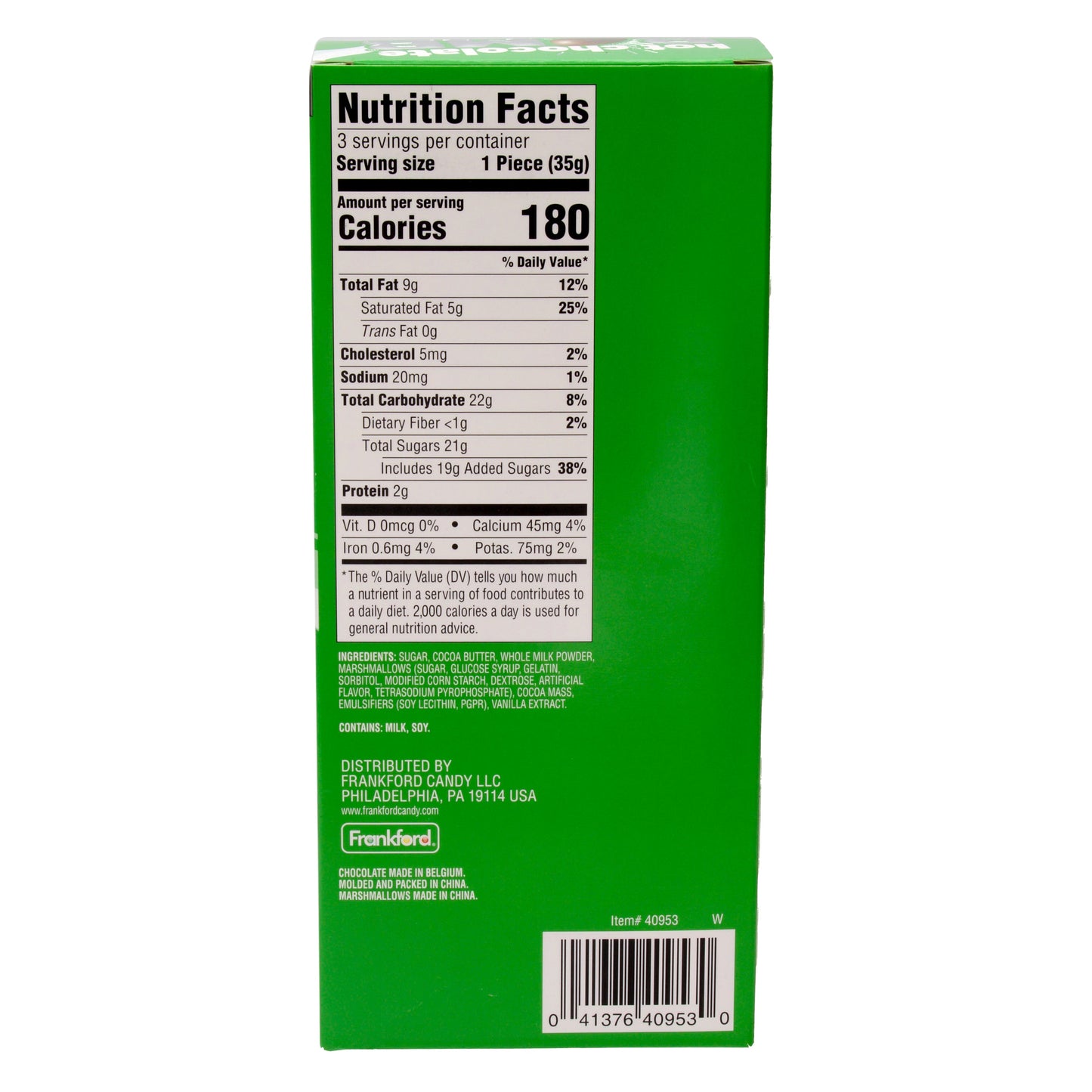 back of green box with nutrition facts and ingredients